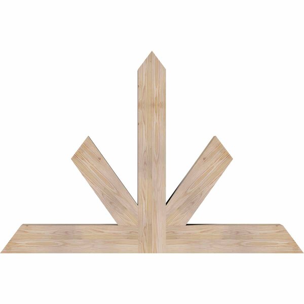 Ekena Millwork Saratoga Smooth Timber Gable Bracket, Douglas Fir, 60"W x 40"H x 5 1/2"D x 5 1/2"F, 16/12 Pitch GBW060X40X0606SAR00SDF - main